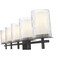 Z-Lite Grayson Vanity, 5-Light, 40 In.W x 5.75 In.L x 8.5 In.H, Matte Black/Clear + Etched Opal 1949-5V-MB - alternate 5
